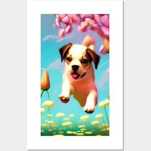 Happy puppy Posters and Art